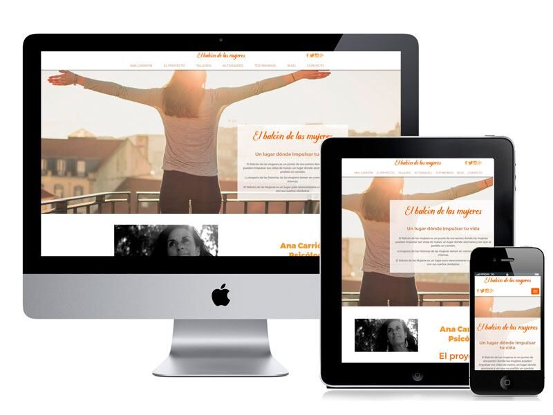 Diseño de la web El Balcón de las Mujeres