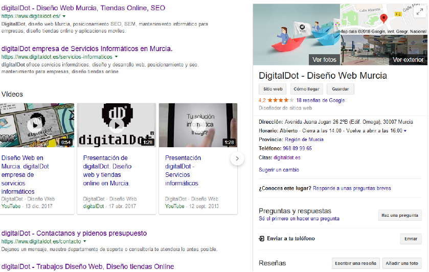 google my business opiniones