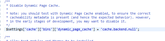 cache dinámica drupal