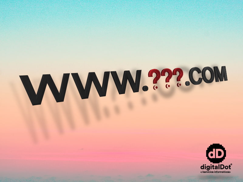 Elige el dominio para tu web. digitalDot