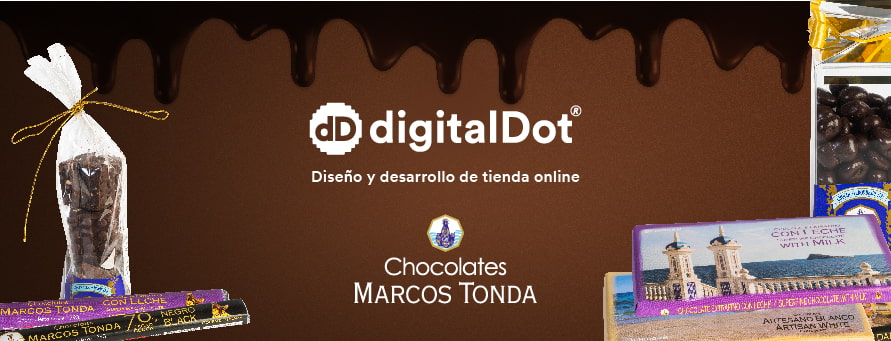 Diseño web tienda chocolates por digitalDot