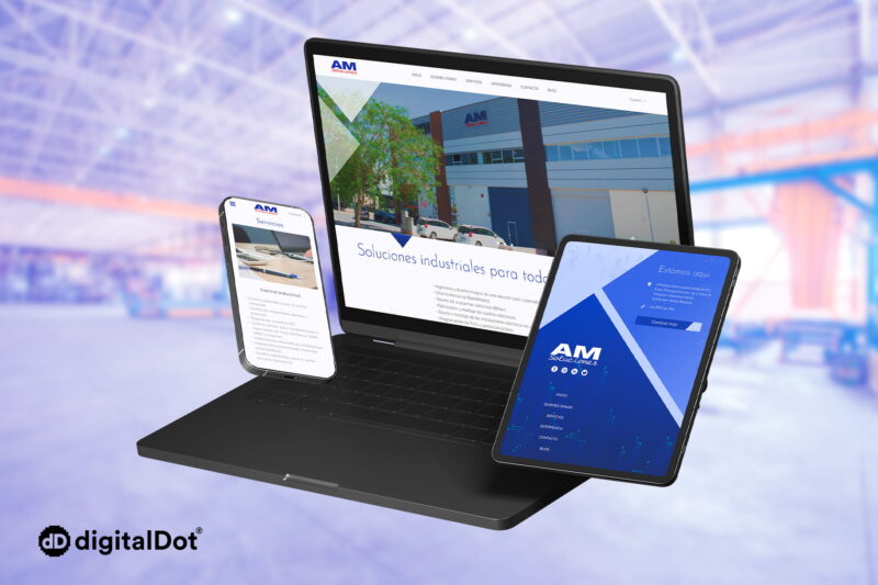 Diseño web de digitalDot para AM Soluciones