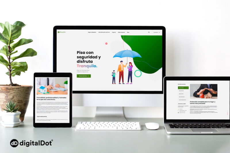 Diseño web de digitalDot para seguros Maquilón